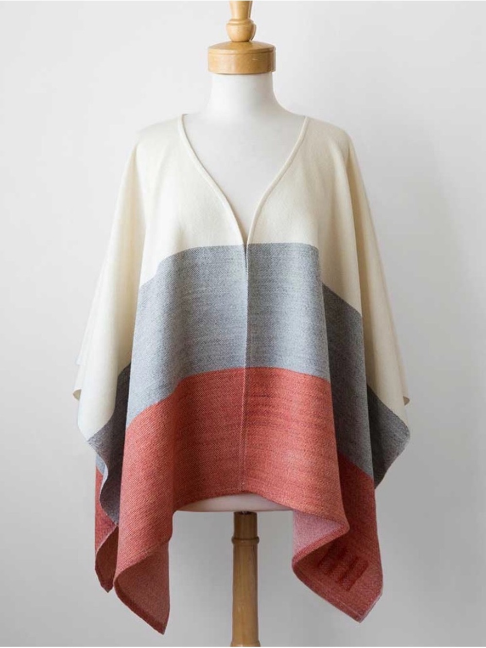 Maine Coast Cape Poncho Hand dyed & handwoven NEW & CURRENT